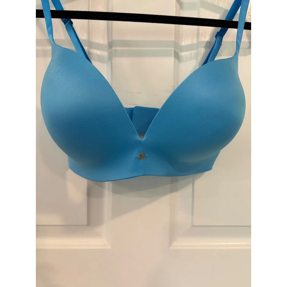 Victoria's Secret 34DDD So Obsessed Padded No Wire Blue Bra EUC